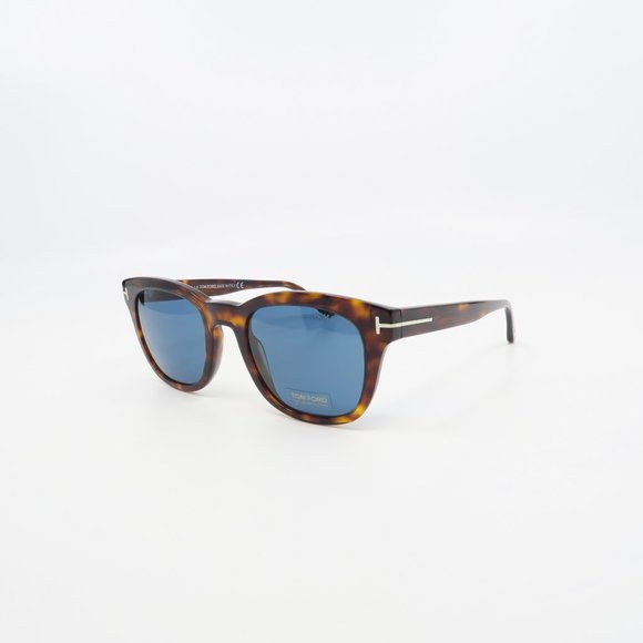 TF676 54N Tom Ford New Havana/ Blue Men's EUGENIO Sunglasses 52mm with box - Picture 5 of 6
